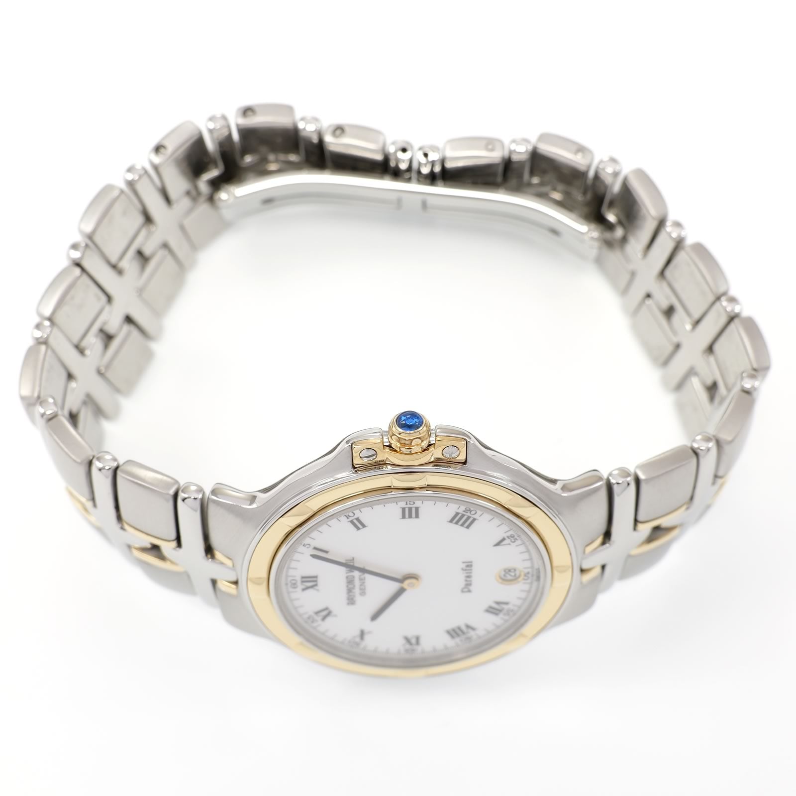 Raymond Weil Parsifal 9190 18k gold plated crown with blue cabochon