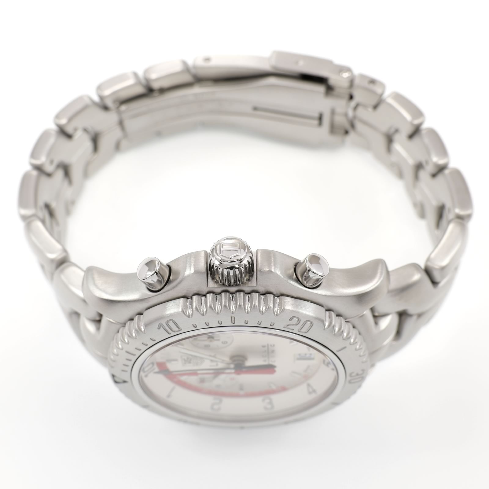 TAG Heuer Link Chronograph CT1118 stainless steel screw down crown