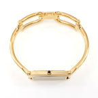 Gucci 1500L 18k Gold Plated crown with black cabochon