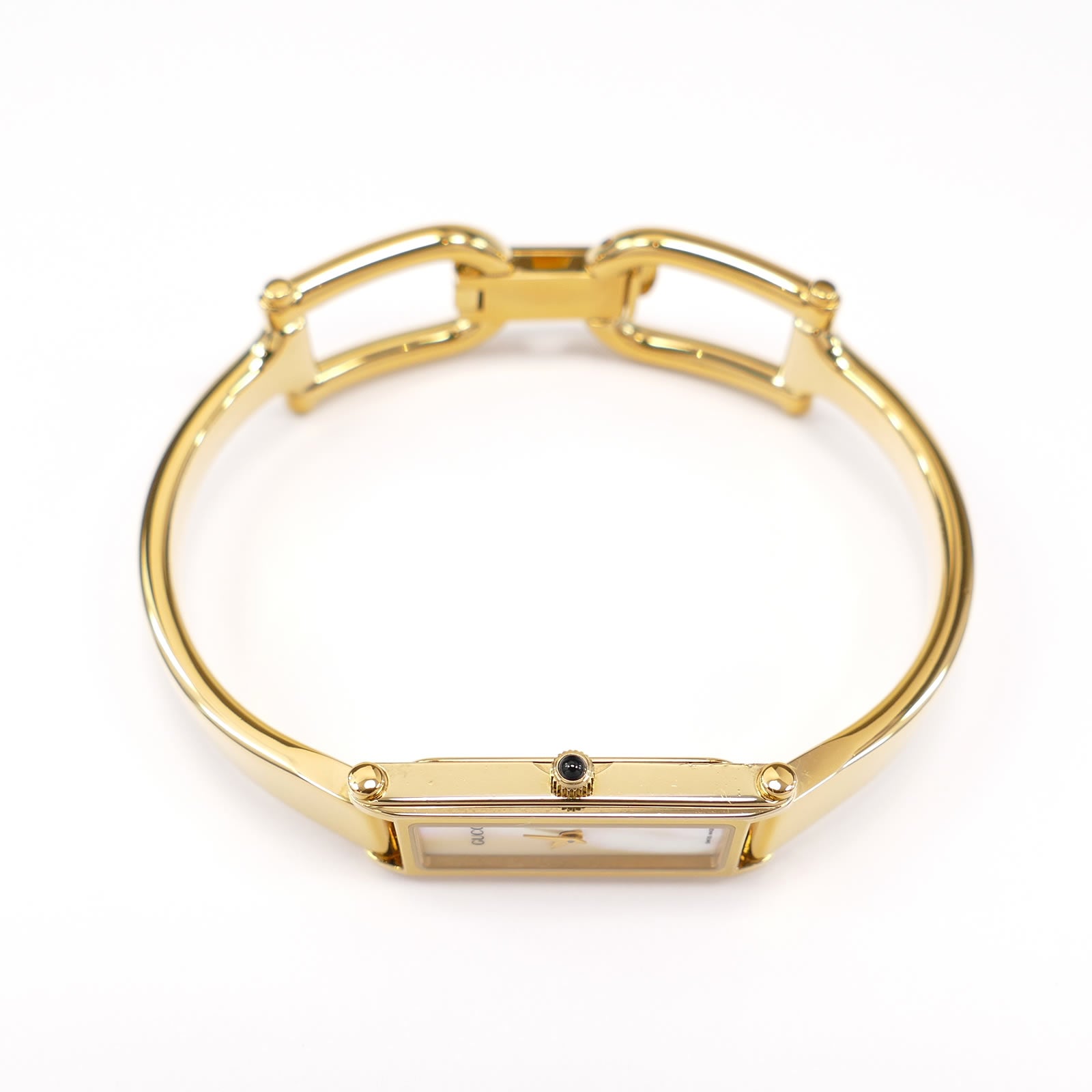 Gucci 1500L 18k Gold Plated crown with black cabochon