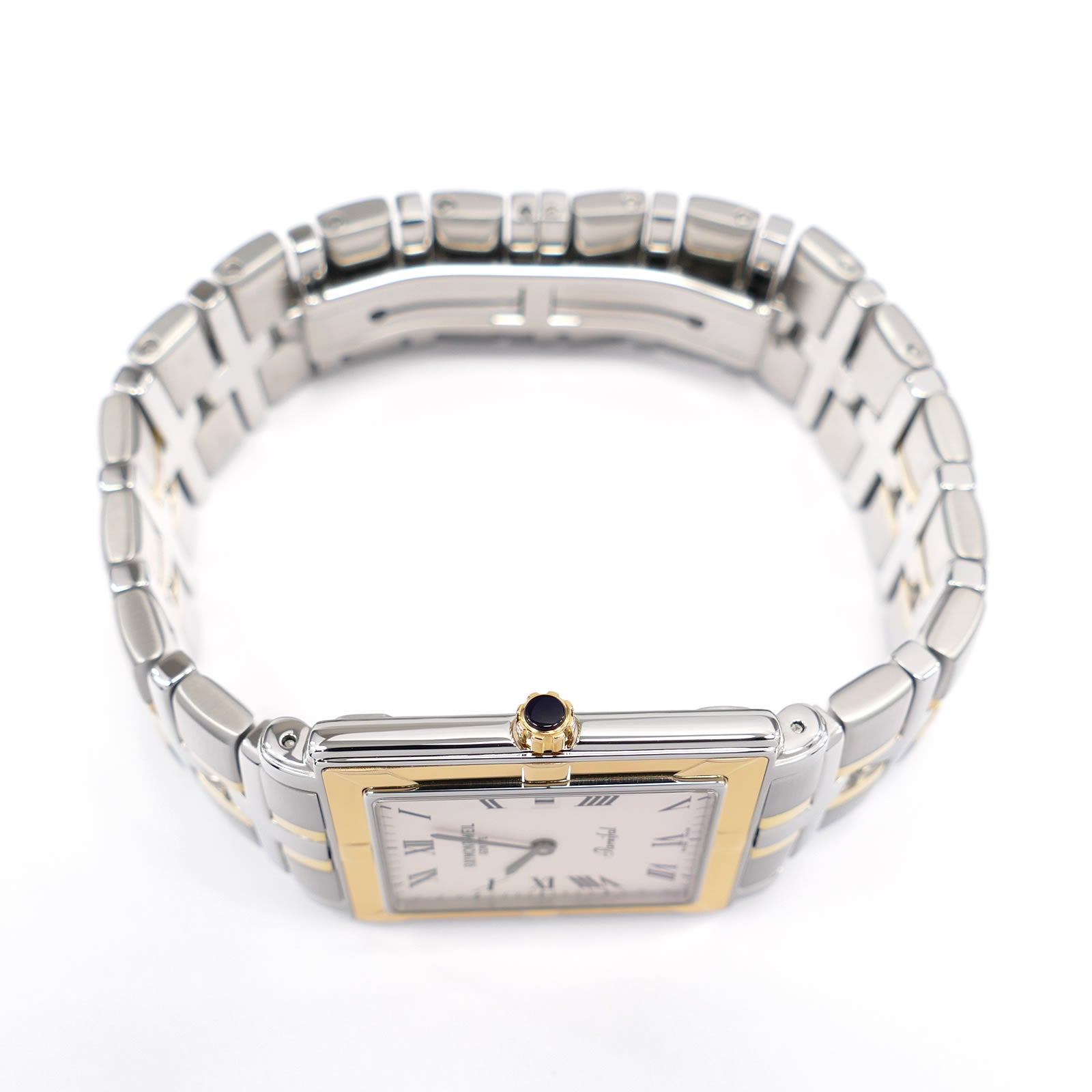 Raymond Weil Parsifal 9330 18k Gold plated crown with dark blue cabochon