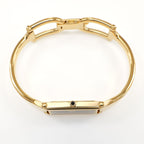 Gucci 1500L 18k Gold Plated crown with black cabochon