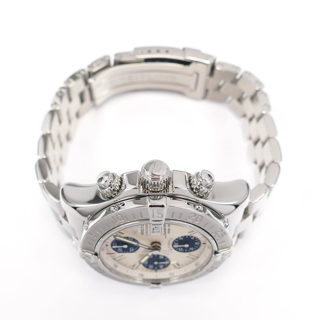 Breitling Superocean II A13340 stainless steel screw down crown and pushers