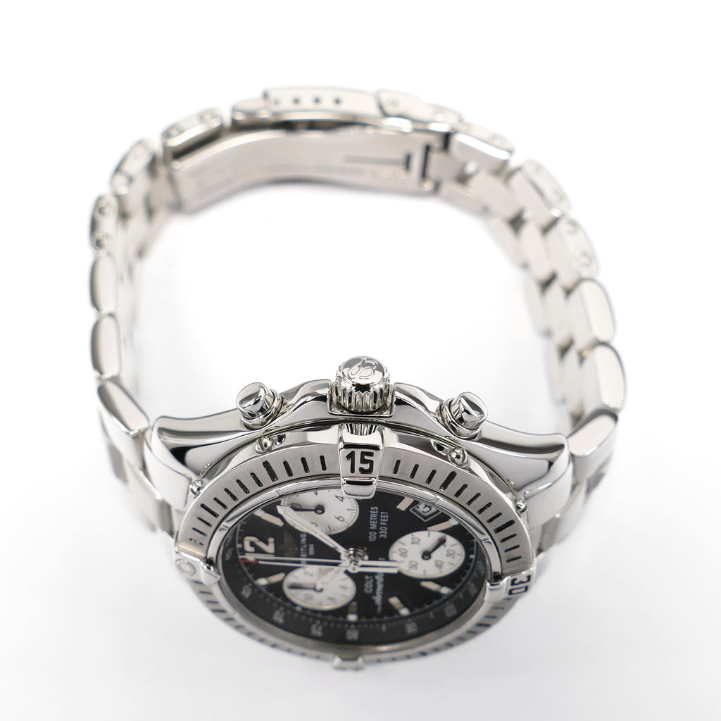 Breitling Colt Chrono Ocean A53350 stainless steel screw down crown