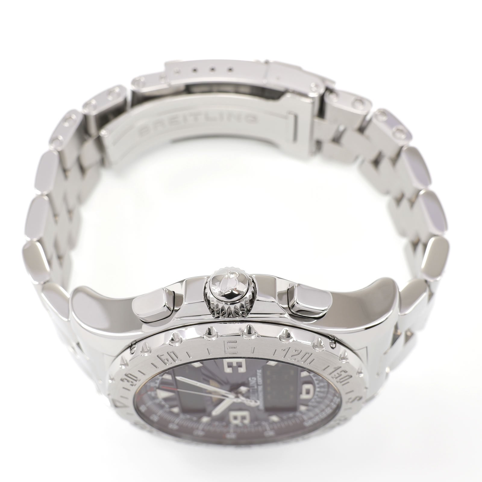 Breitling Airwolf A78363 stainless steel crown and pushers