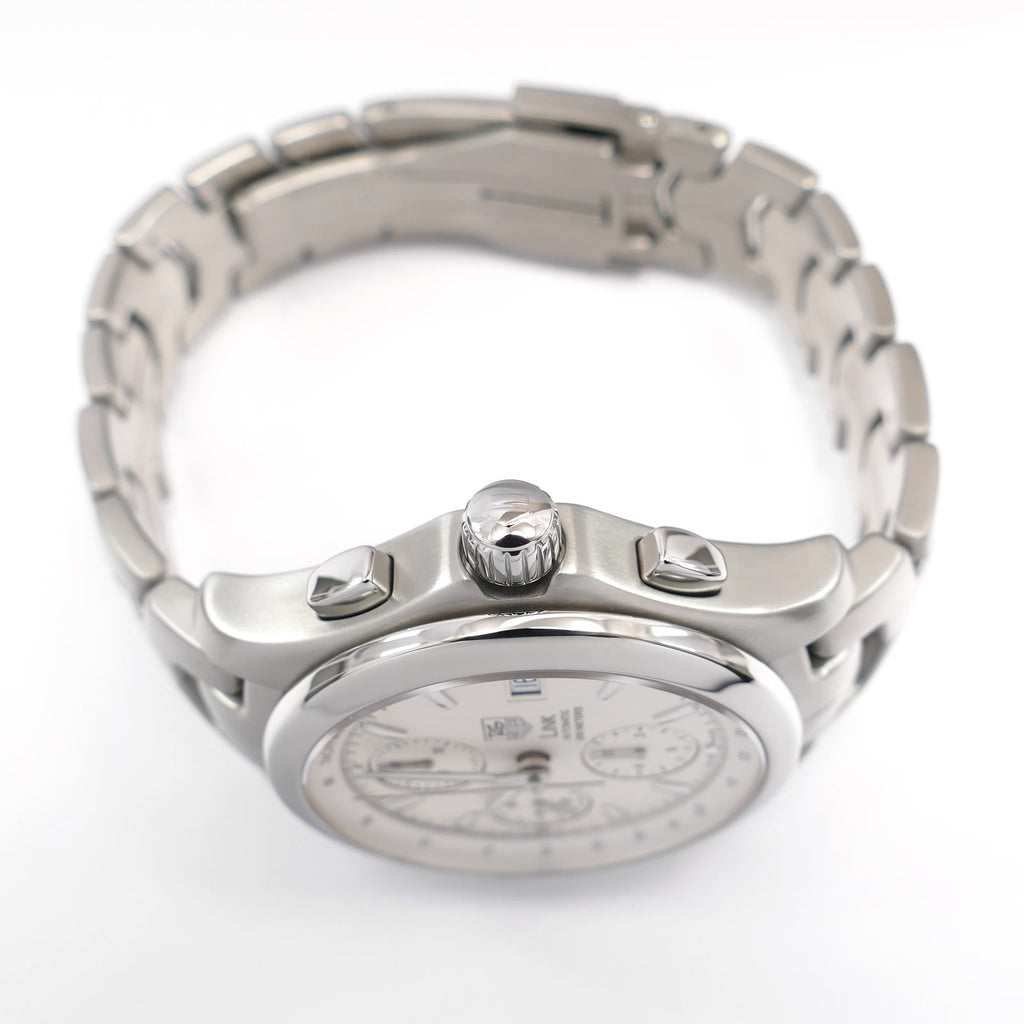 TAG Heuer Link Chronograph CJF2111 stainless steel screw down crown