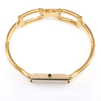 Gucci 1500L 18k Gold Plated crown with black cabochon