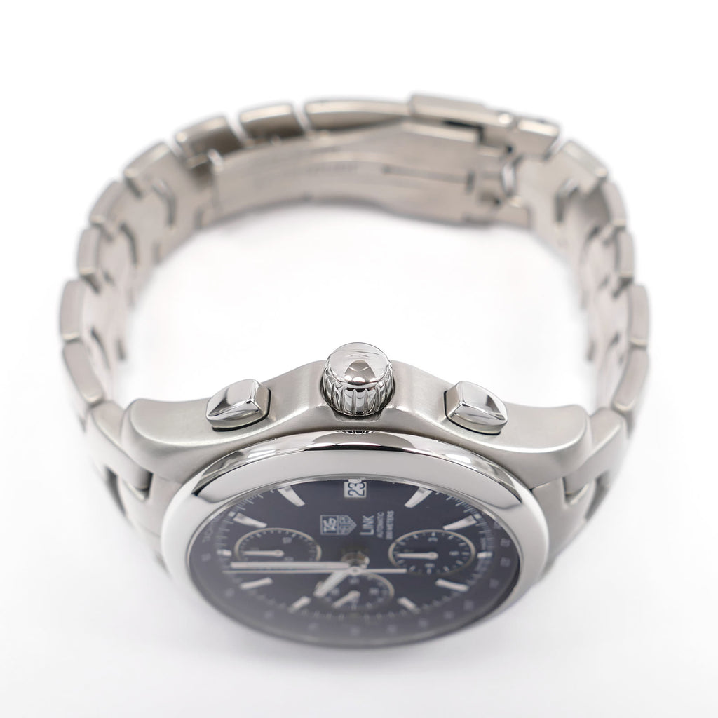 TAG Heuer Link Chronograph CJF2112 stainless steel screw down crown