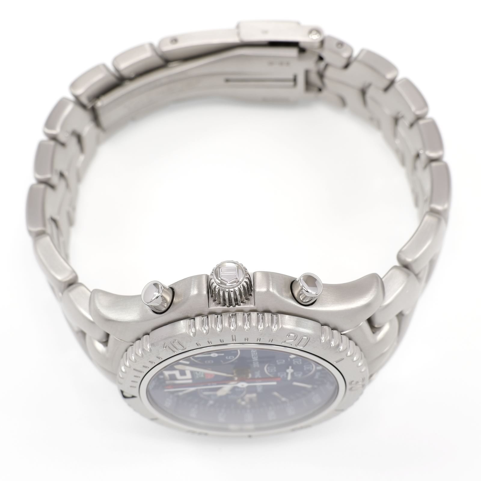 TAG Heuer Link Chronograph CT1110 stainless steel screw down crown