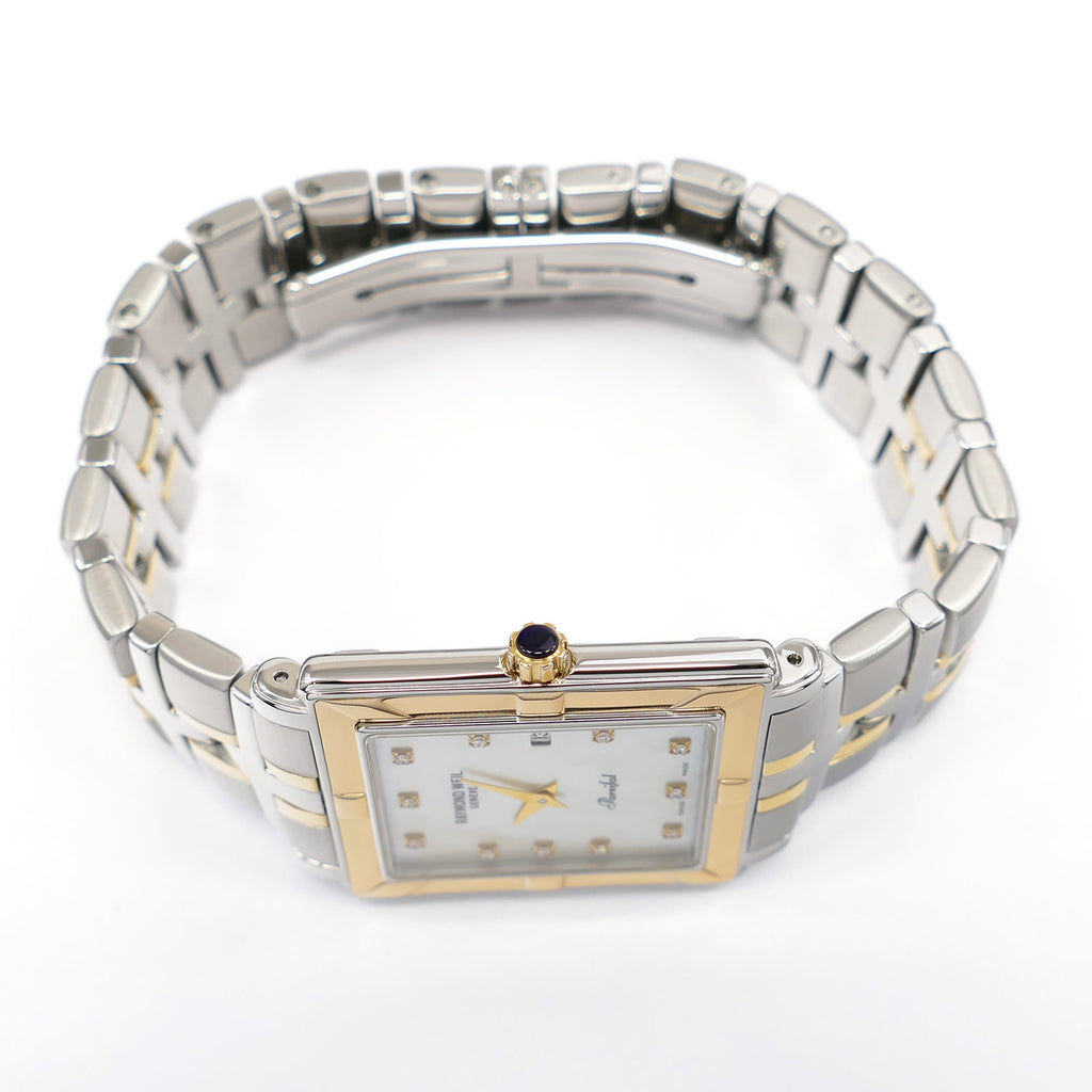 Raymond Weil Parsifal 9330 18k Gold plated crown with dark blue cabochon