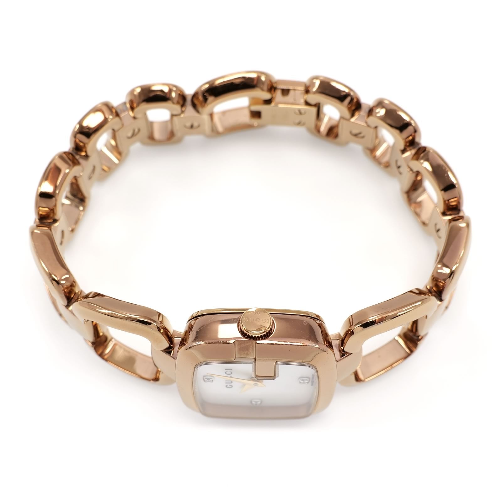 Gucci G 125.5 Rose Gold PVD crown