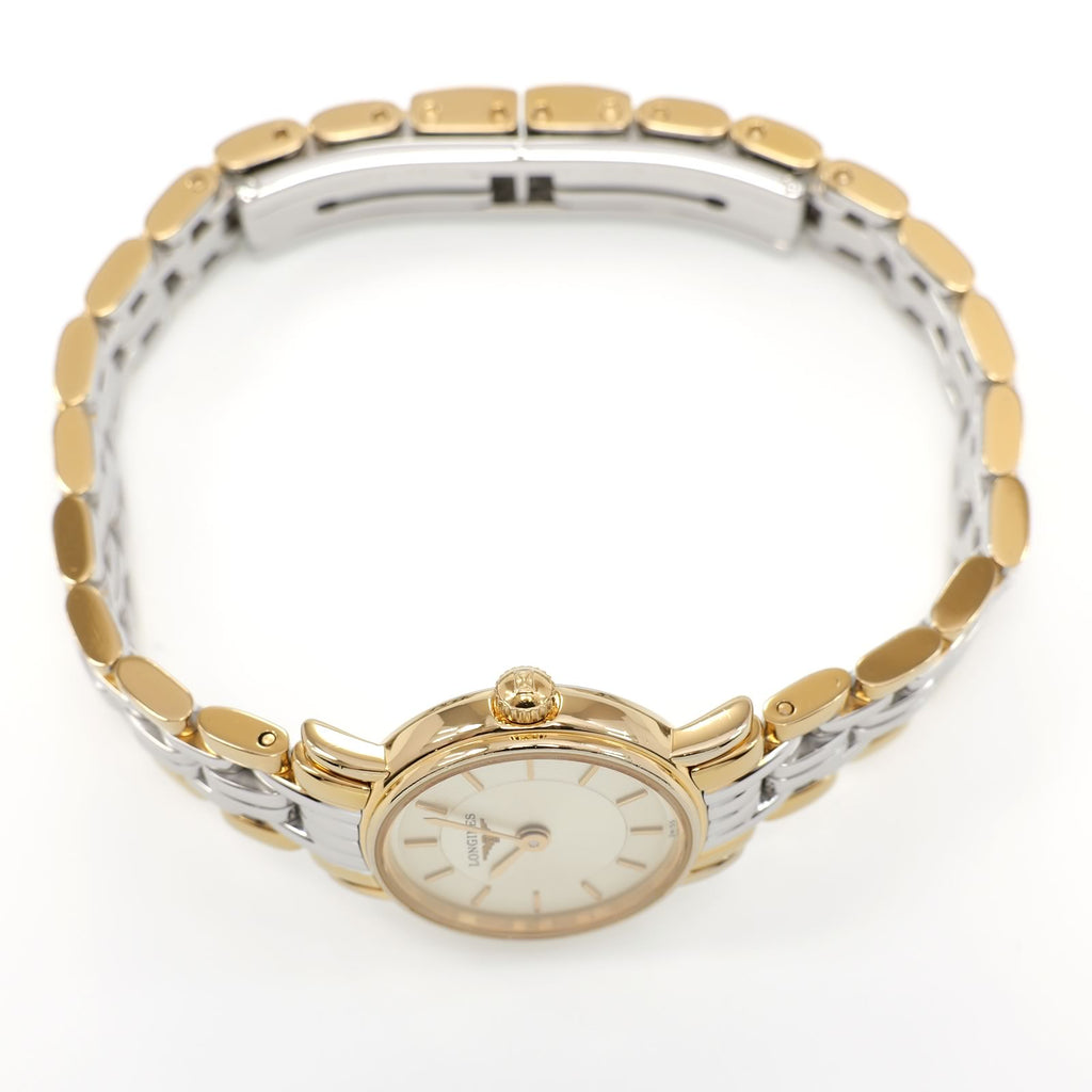Longines Présence L4.219.2 gold PVD crown
