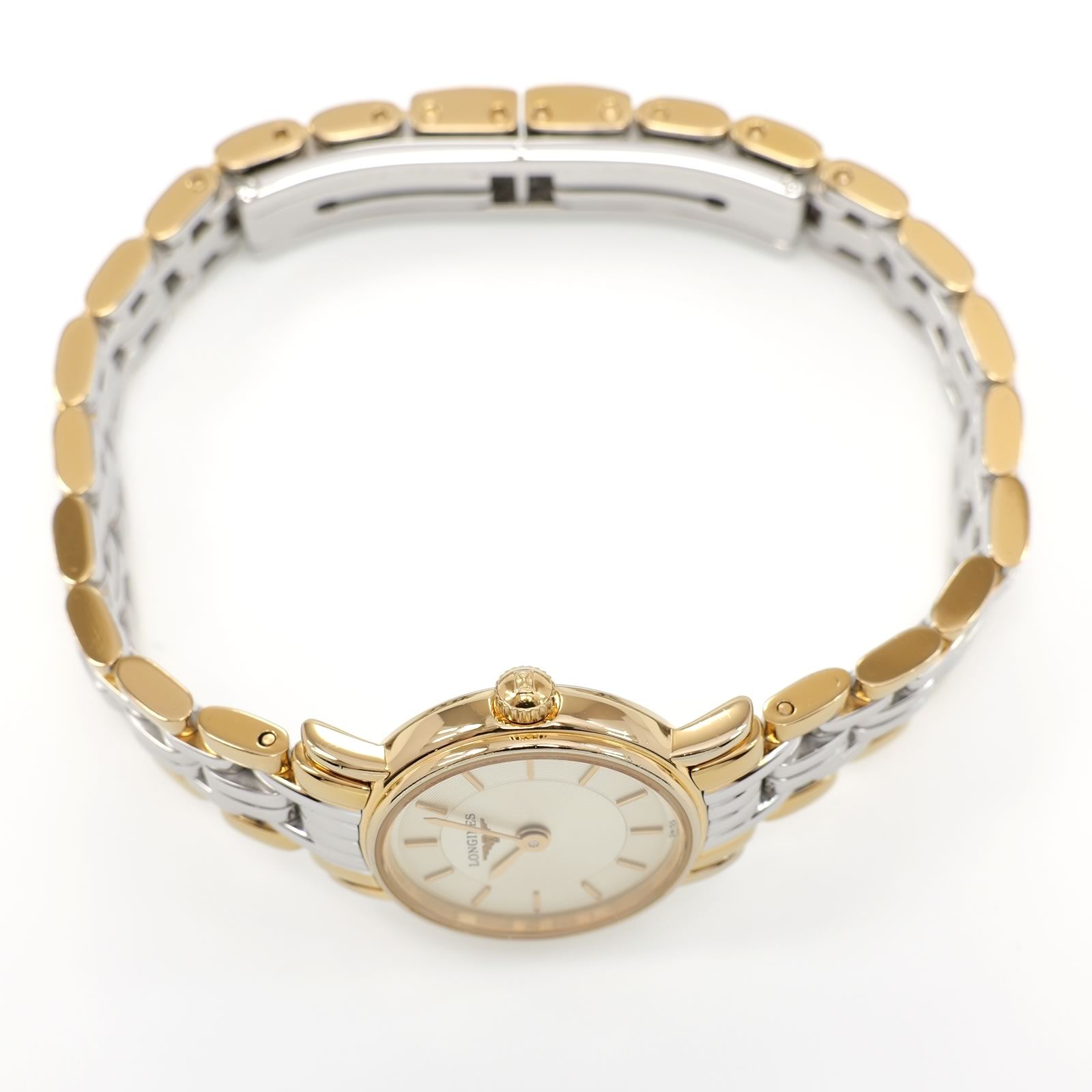 Longines Présence L4.219.2 gold PVD crown
