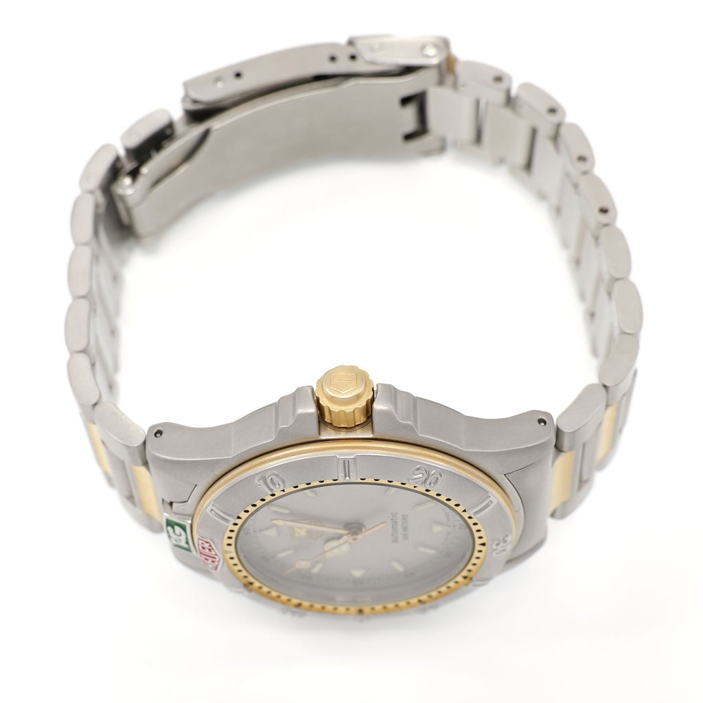 TAG Heuer 4000 695.713KA 18k gold plated screw down crown