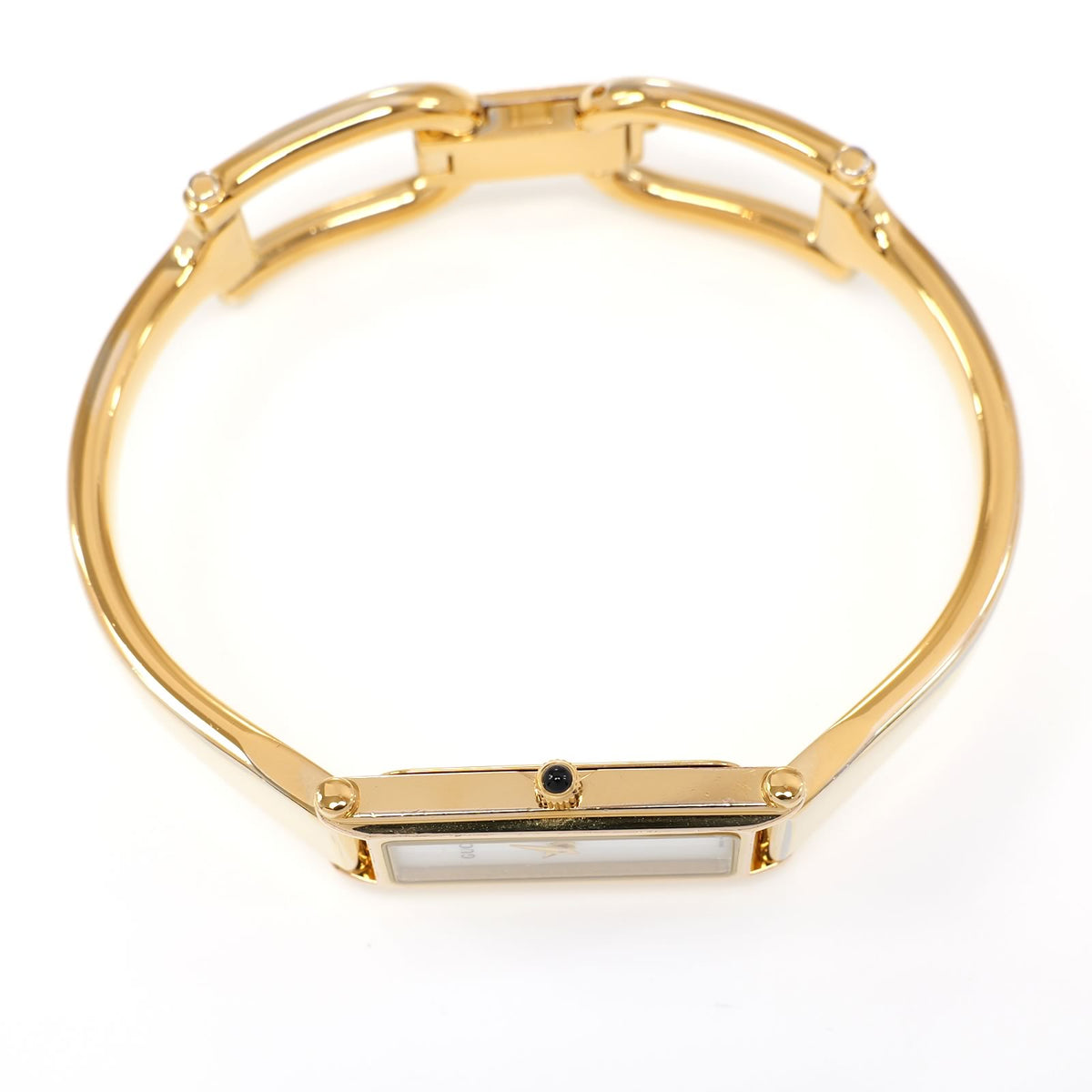 Gucci 1500L 18k Gold Plated crown with black cabochon