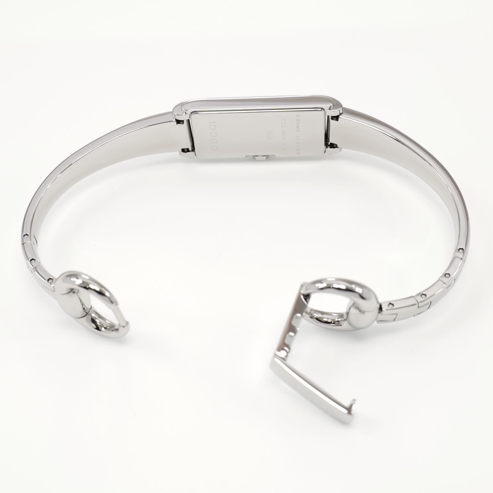 Gucci G-Line 109 stainless steel bangle clip