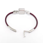 Gucci Mini G 102 red leather two piece bangle strap