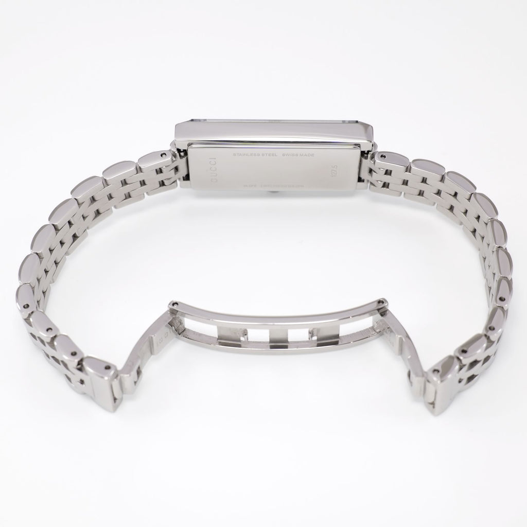 Gucci G-Frame YA127501 stainless steel bi folding clasp