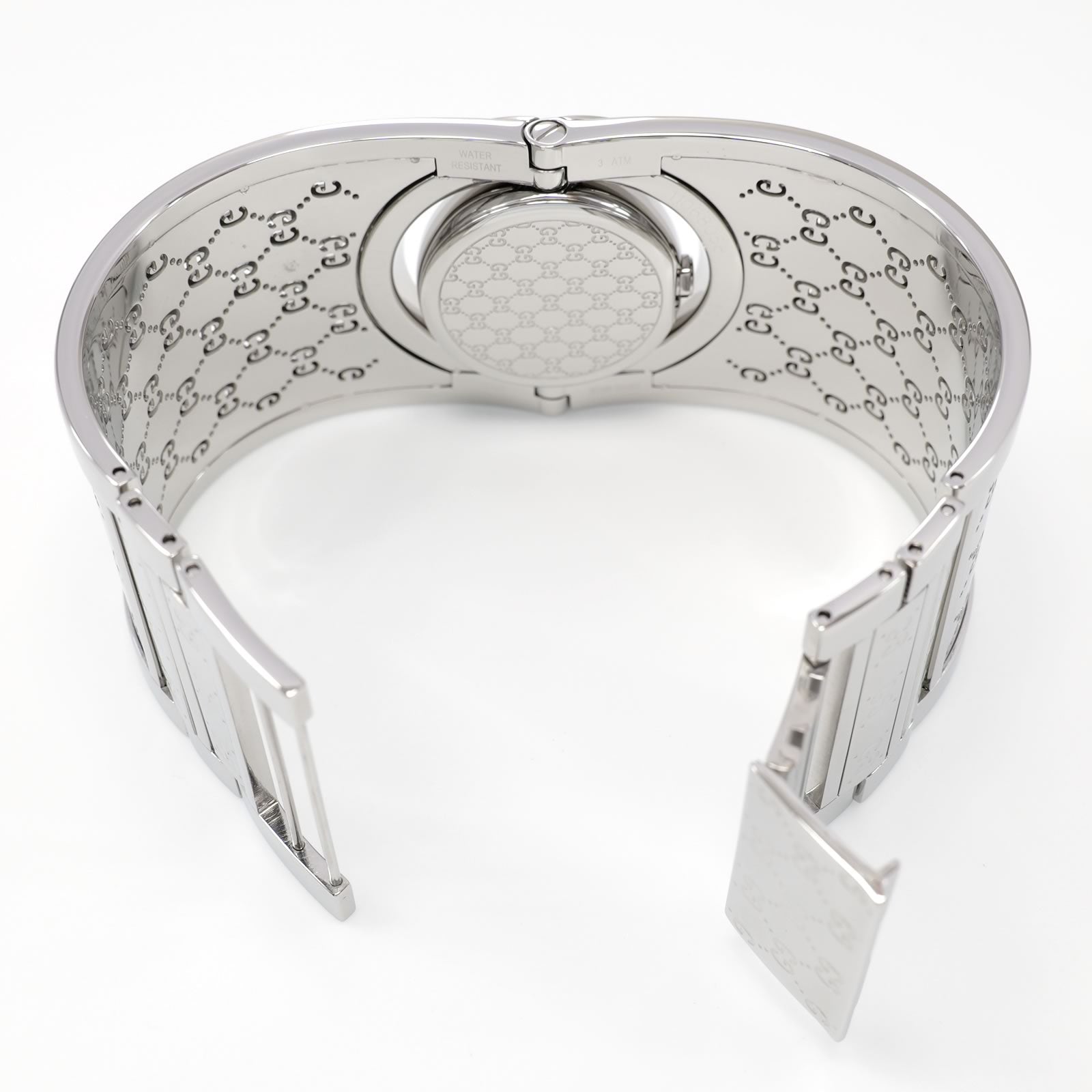 Gucci Twirl 112 stainless steel bangle clip