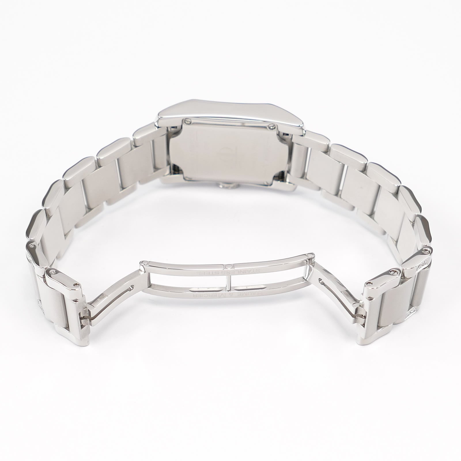 Baume & Mercier Hampton 65522 bi folding stainless steel clasp