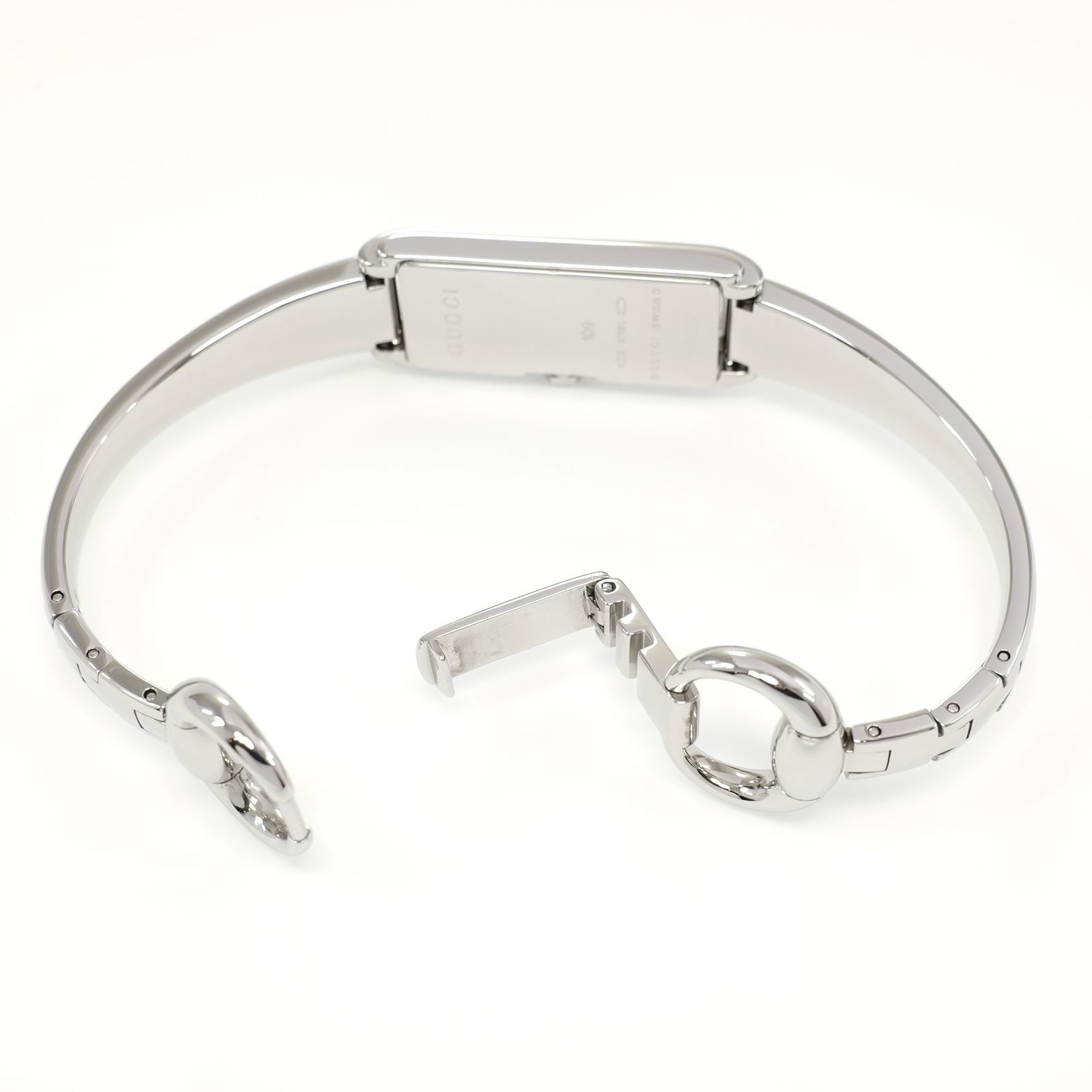 Gucci G-Line 109 stainless steel bangle clip