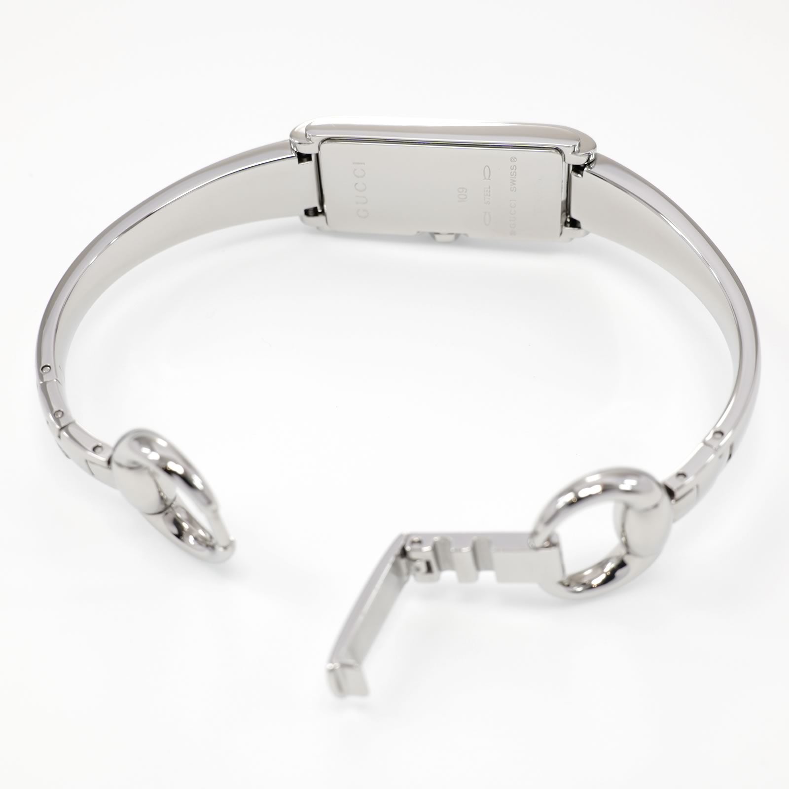 Gucci G-Line 109 stainless steel bangle clip
