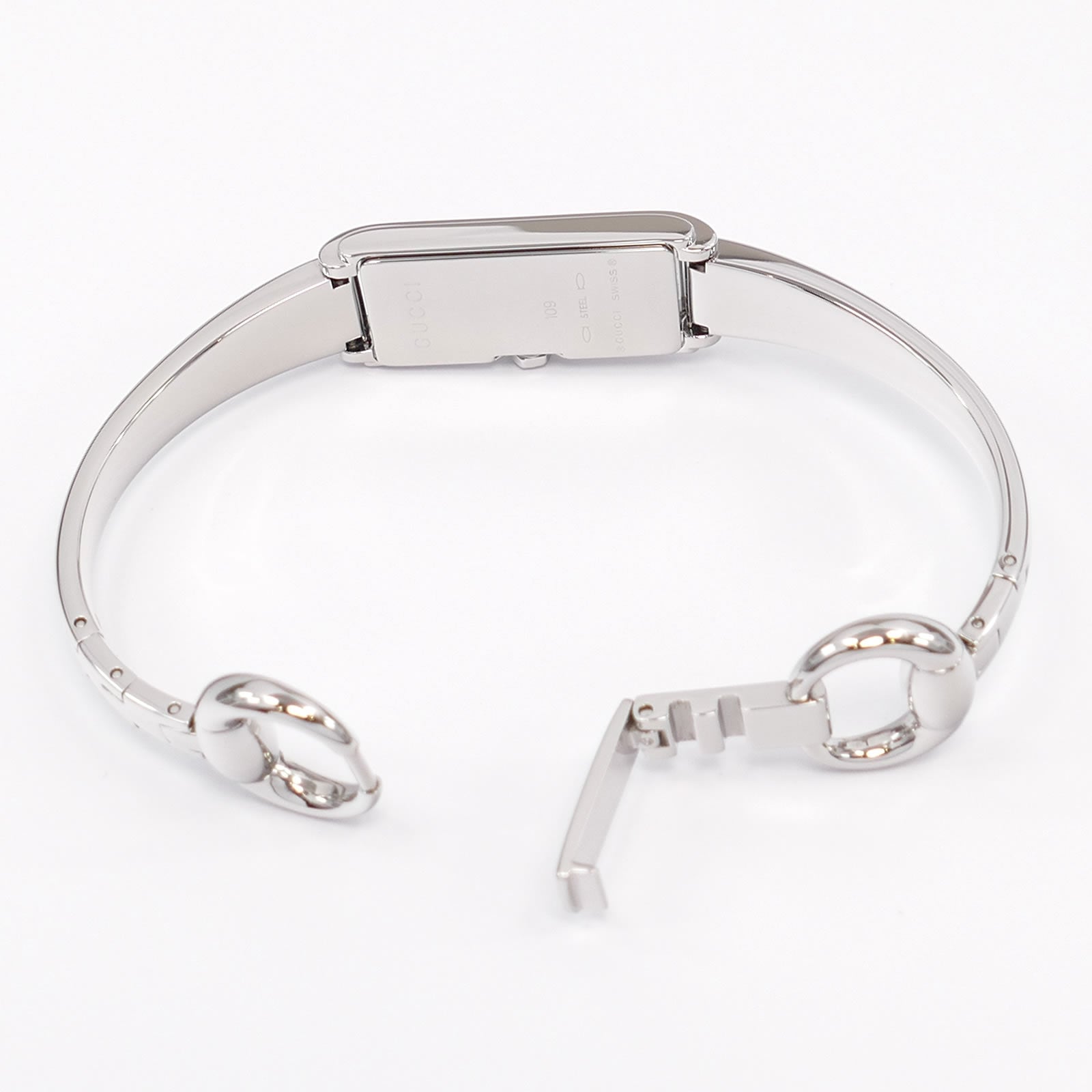 Gucci G-Line 109 stainless steel bangle clip