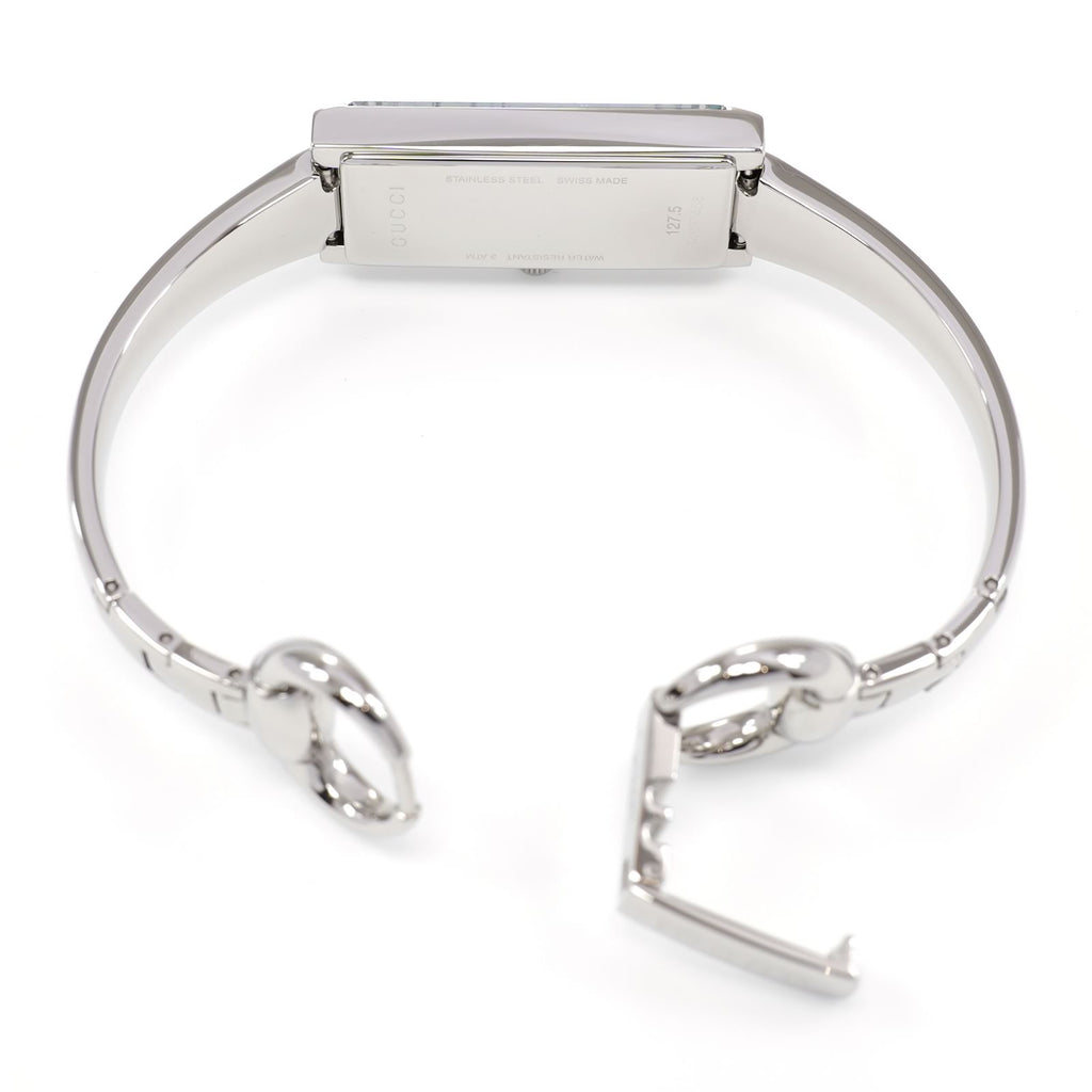 Gucci G-Frame YA127511 stainless steel bangle clip