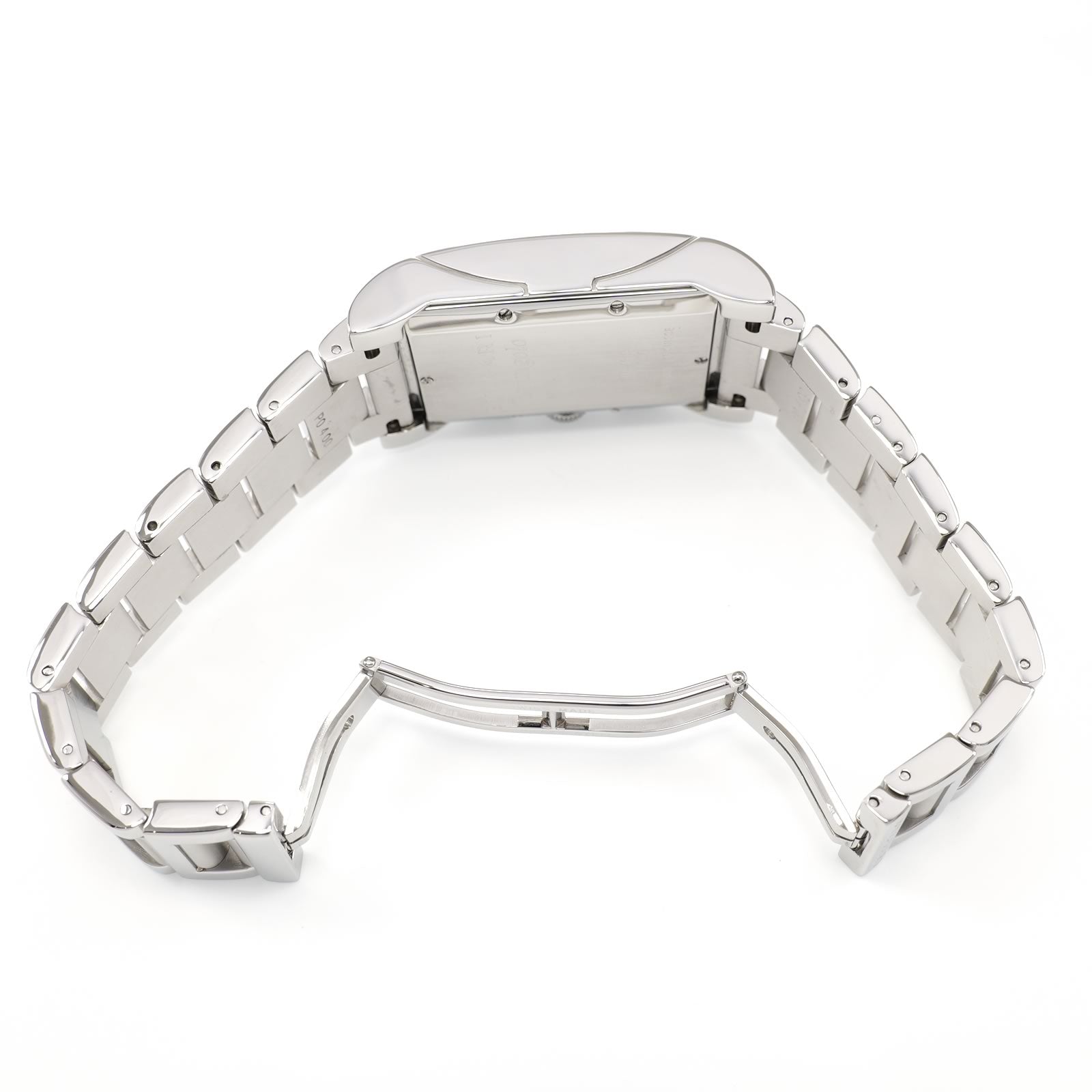 Bulgari Rettangolo RTC 49 S stainless steel bi folding clasp