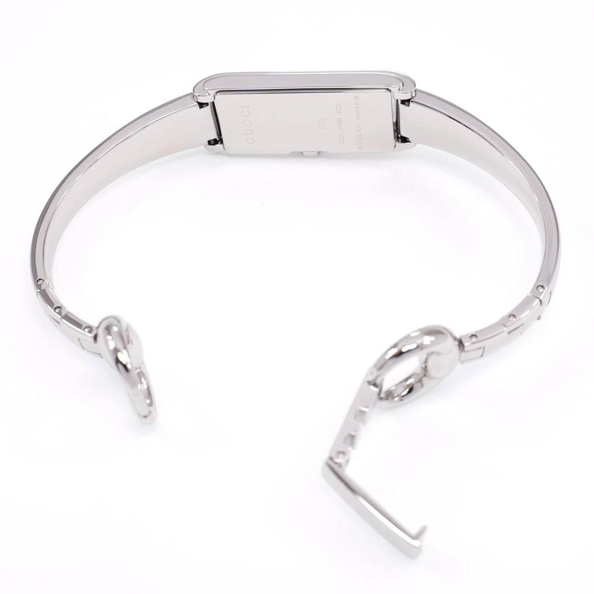 Gucci G-Line 109 stainless steel bangle clip
