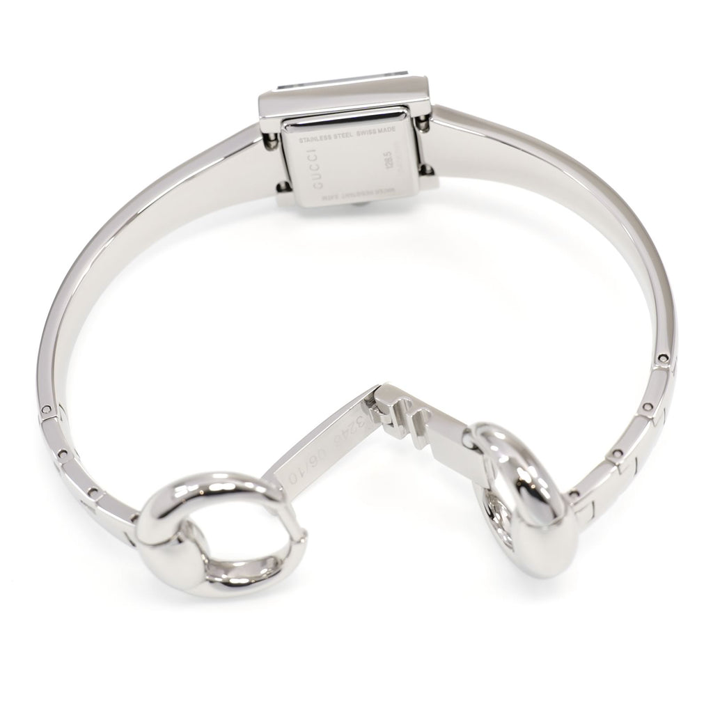 Gucci G-Frame YA128504 stainless steel bangle clip