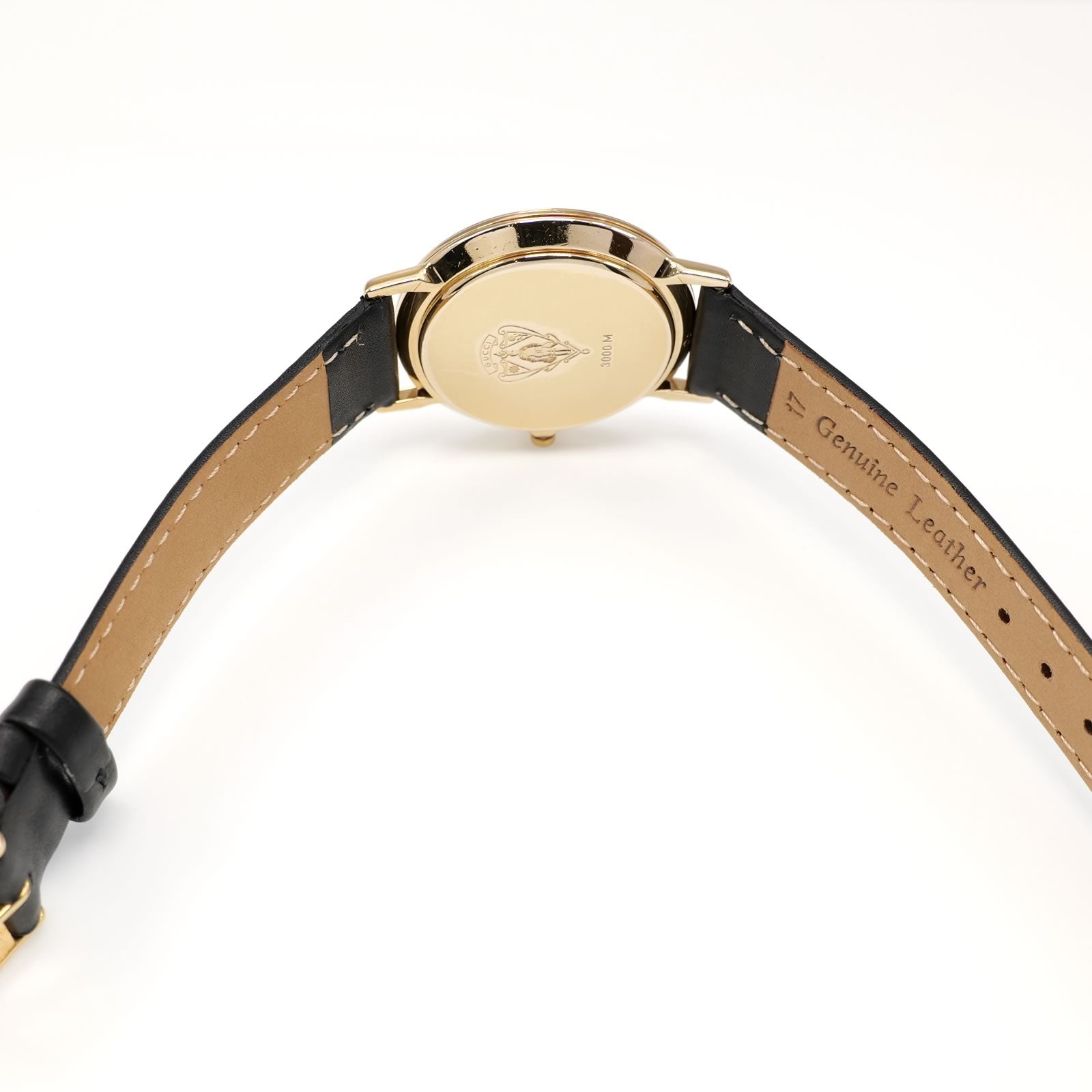 Gucci 3000M two piece black leather strap