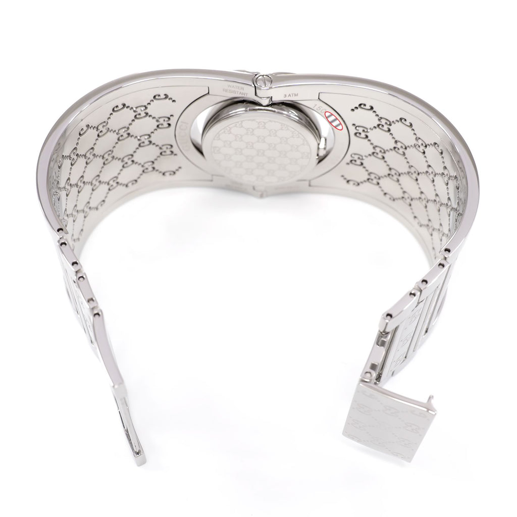 Gucci Twirl 112 stainless steel bangle clip