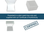 Presented in a plain watch box with our Certificate of Authenticity