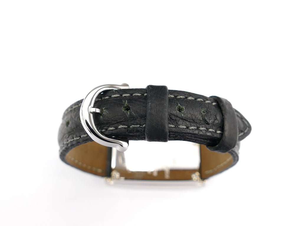 Maurice Lacroix Fiaba 47812 black ostrich leather strap