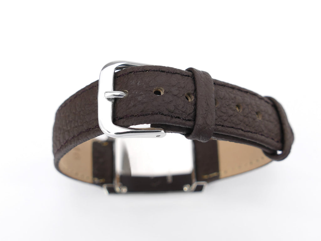 Baume & Mercier Hampton Milleis brown leather strap