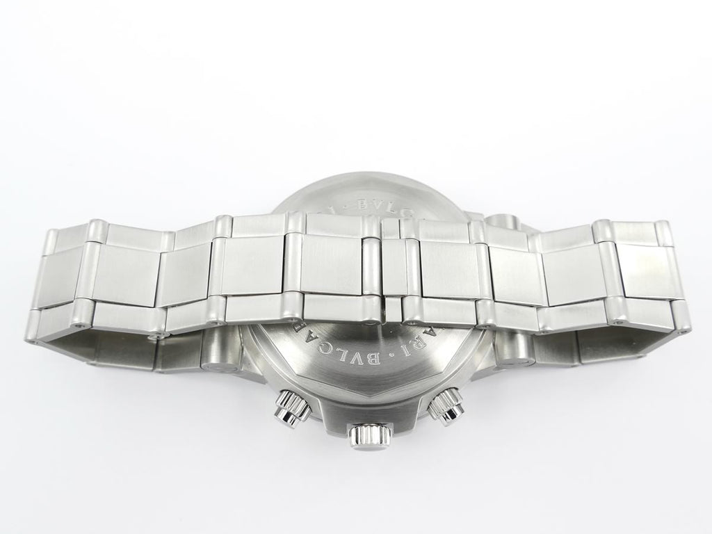 Bulgari Diagono Scuba Chronograph Black SCB38S stainless steel bracelet