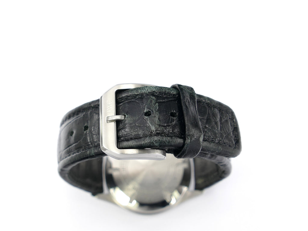 IWC Pilot Mark XVI black crocodile strap with stainless steel buckle