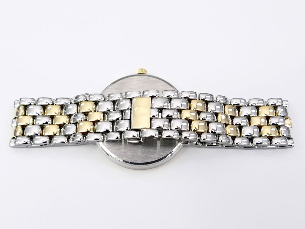 Omega De Ville Silver Dial 7314.31.00 stainless steel and 18k solid gold bracelet