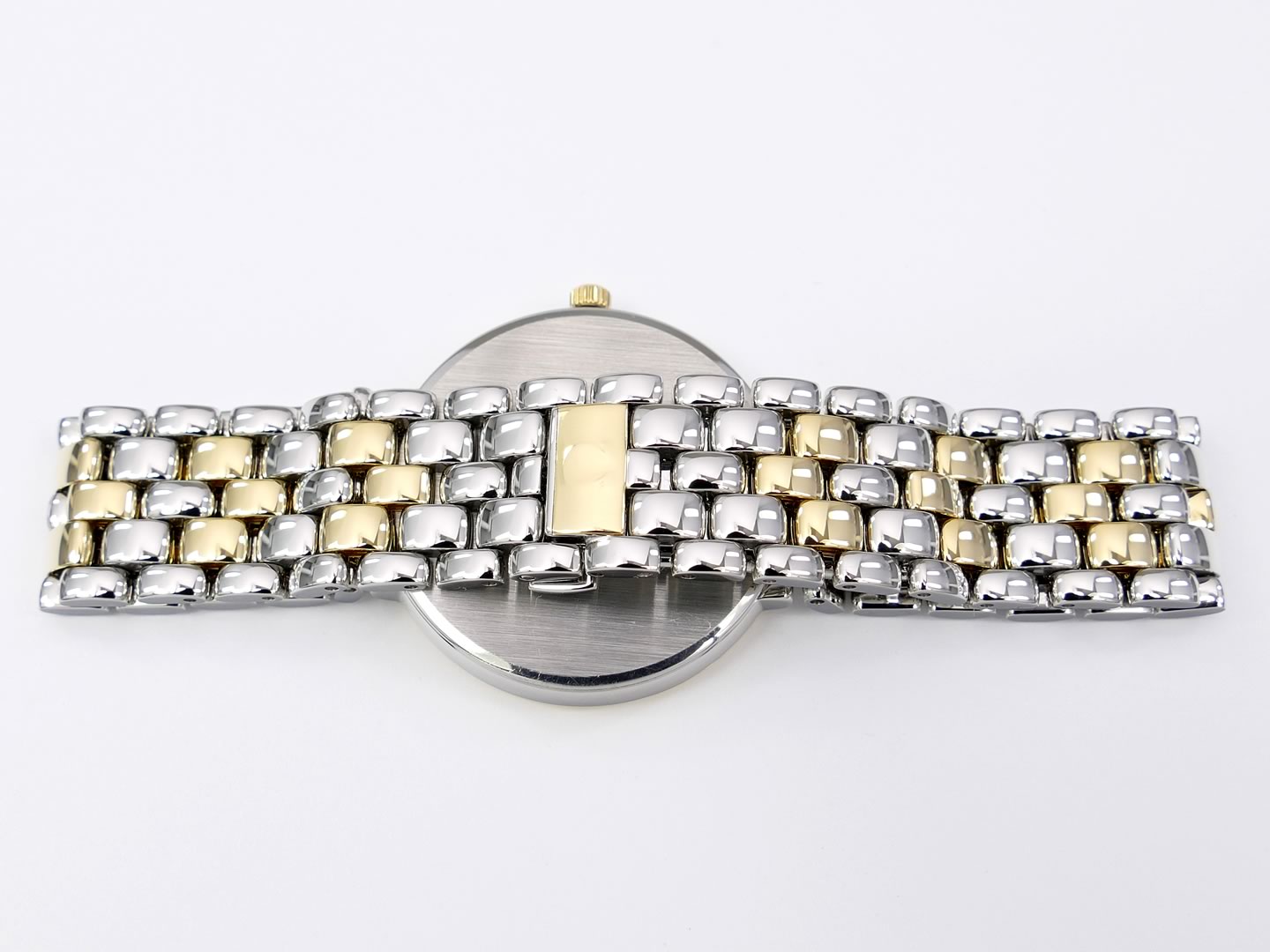 Omega De Ville Silver Dial 7314.31.00 stainless steel and 18k solid gold bracelet