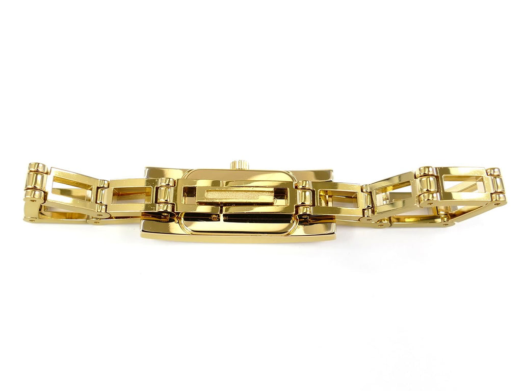 Gucci 3900 L Black Dial 18k Gold Bracelet