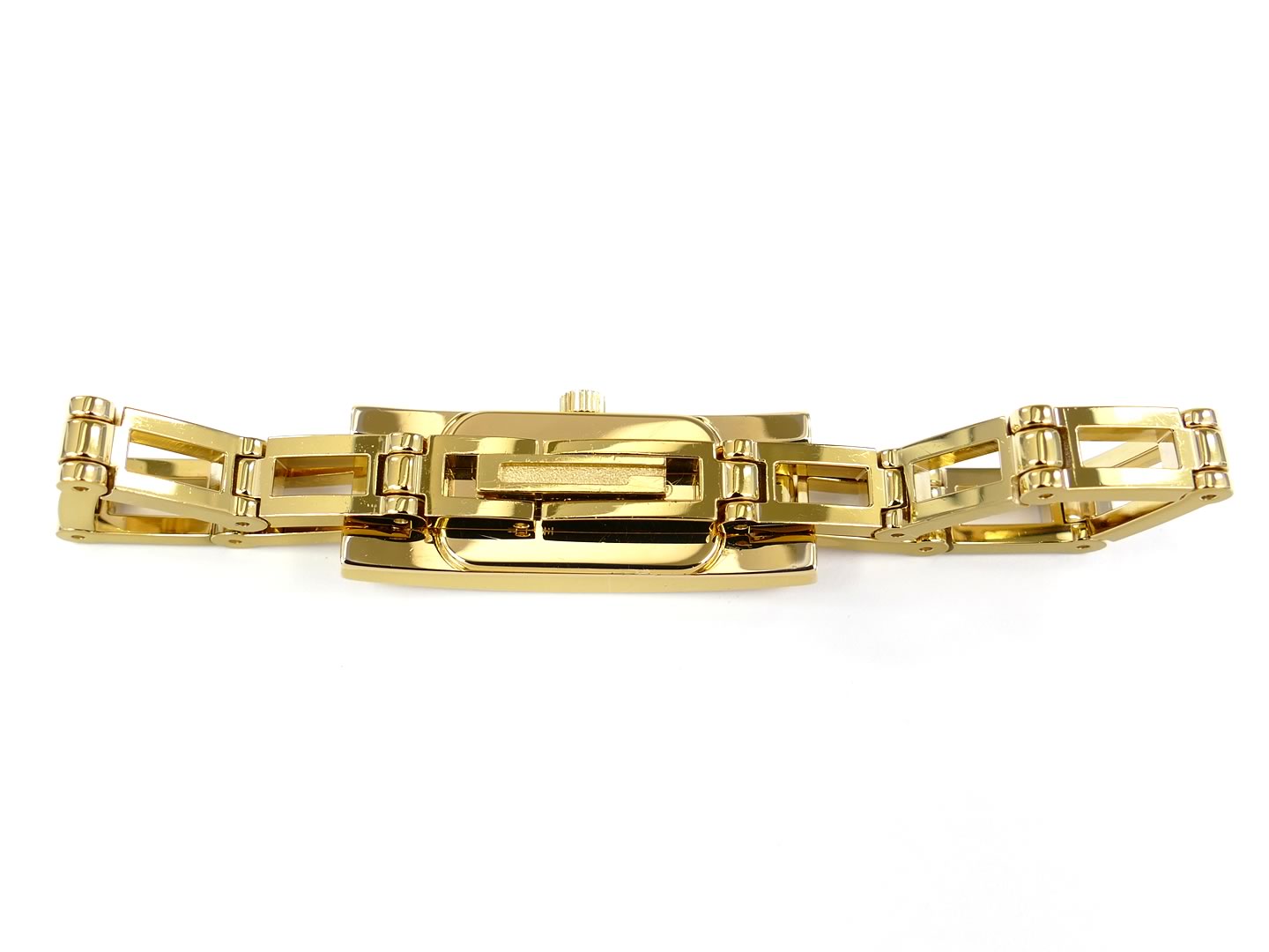 Gucci 3900 L Black Dial 18k Gold Bracelet