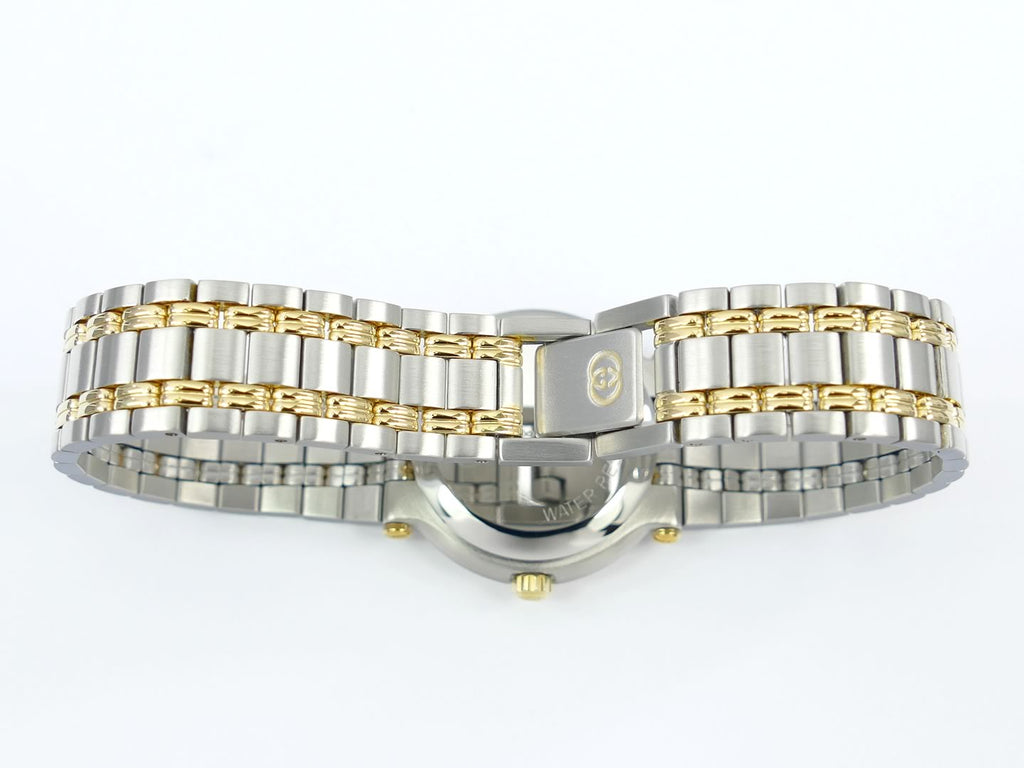 Gucci 9000L Champagne Dial with Stainless Steel & 18k Gold bracelet