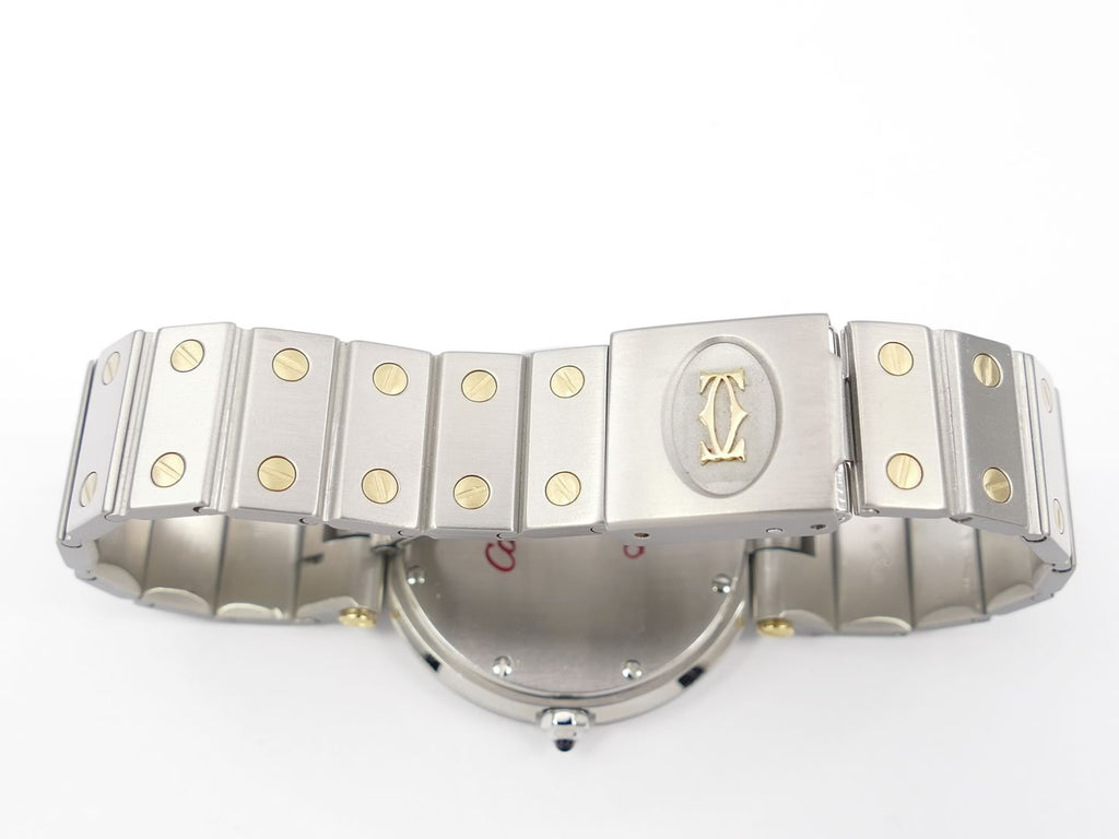 Cartier Ronde Solo White stainless steel bracelet with gold screws