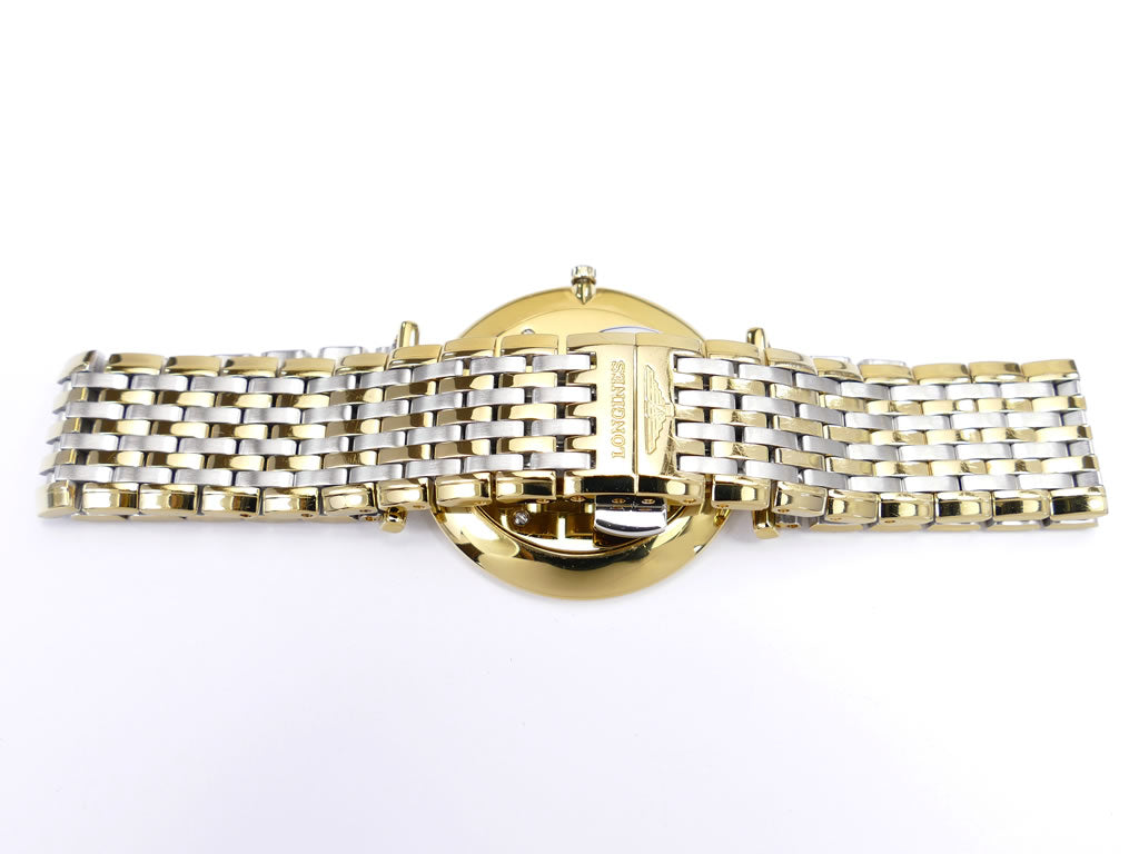 Longines La Grande Classique White L4.709.2.11.7 stainless steel and gold bracelet