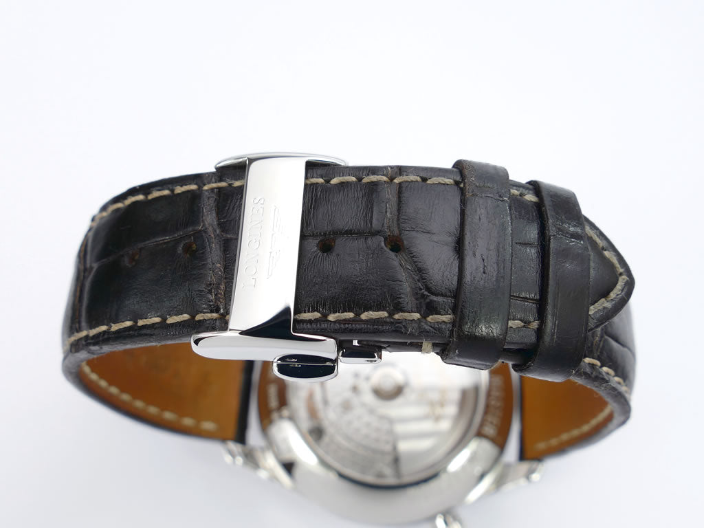 Longines Master Collection Silver L2.714.4.78.3 leather strap with deployment clasp