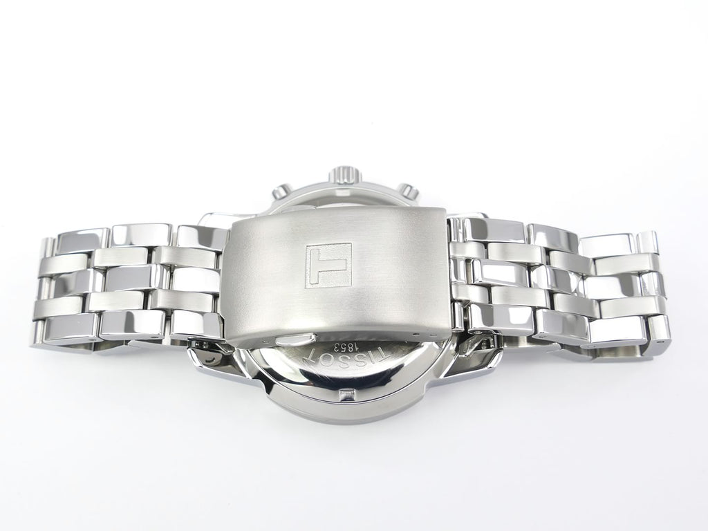 Tissot PRC 200 Chronograph Blue T461 stainless steel bracelet