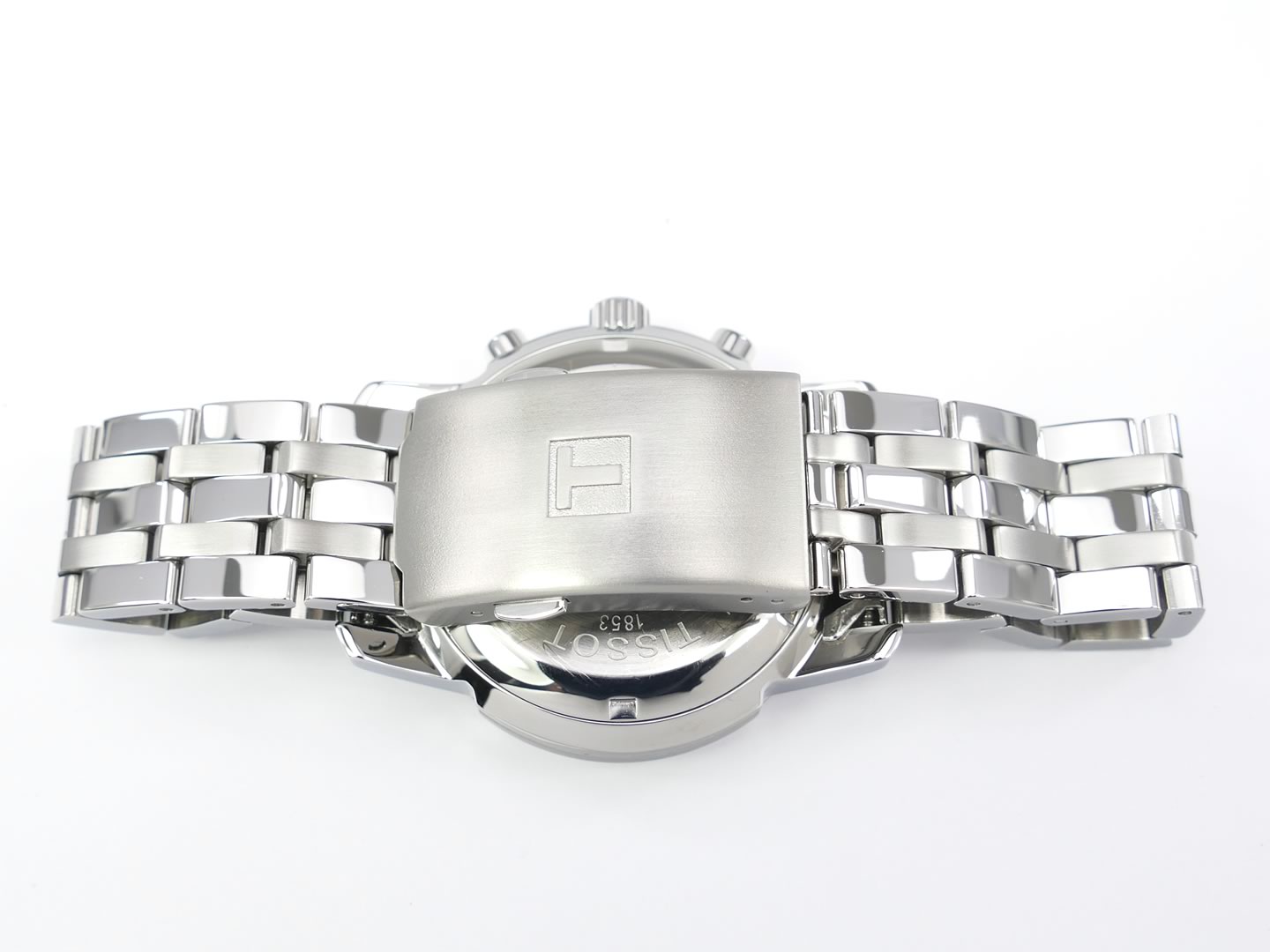 Tissot PRC 200 Chronograph Blue T461 stainless steel bracelet