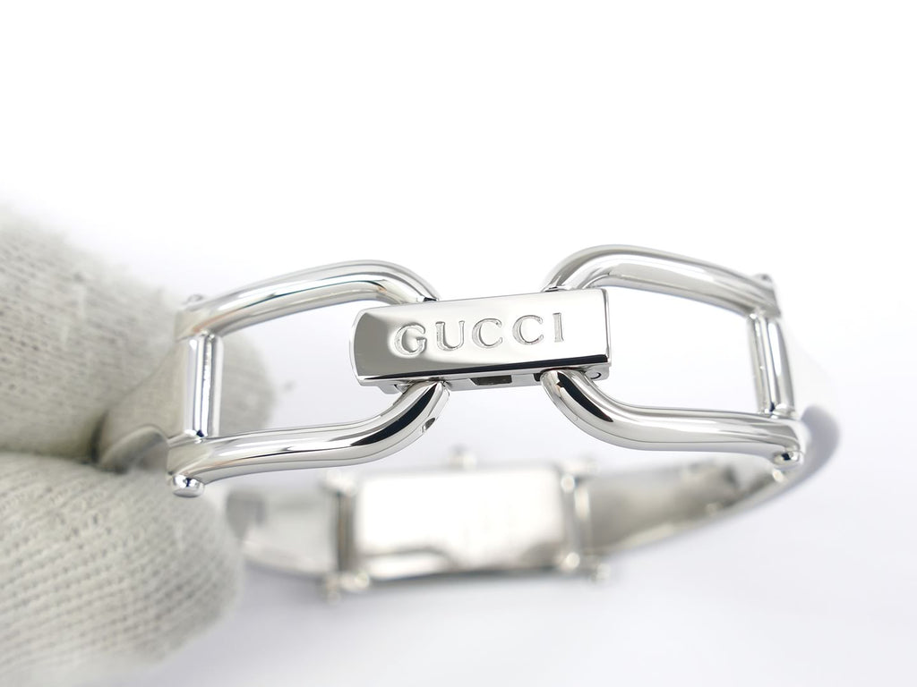 Gucci 1500L Black on Stainless Steel Bangle