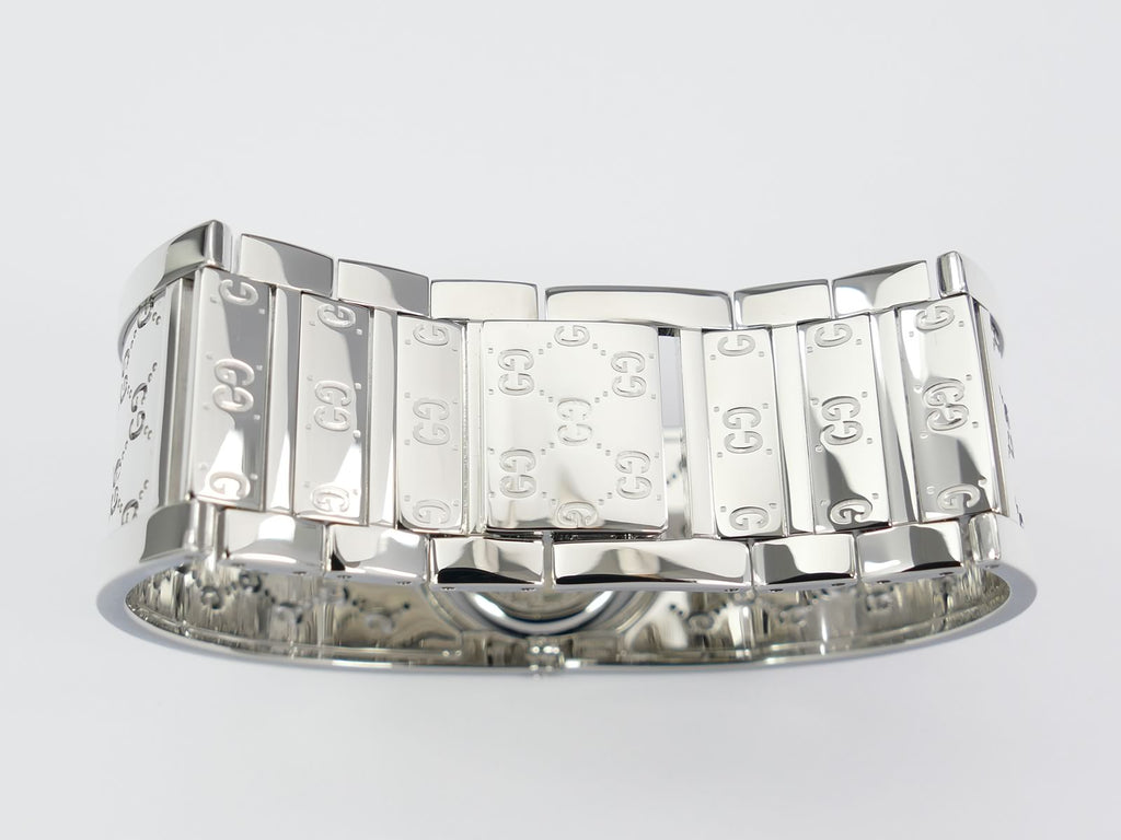 Gucci Twirl 112 stainless steel bangle clip